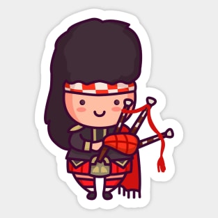 Cute Scottish Bagpiper Sticker